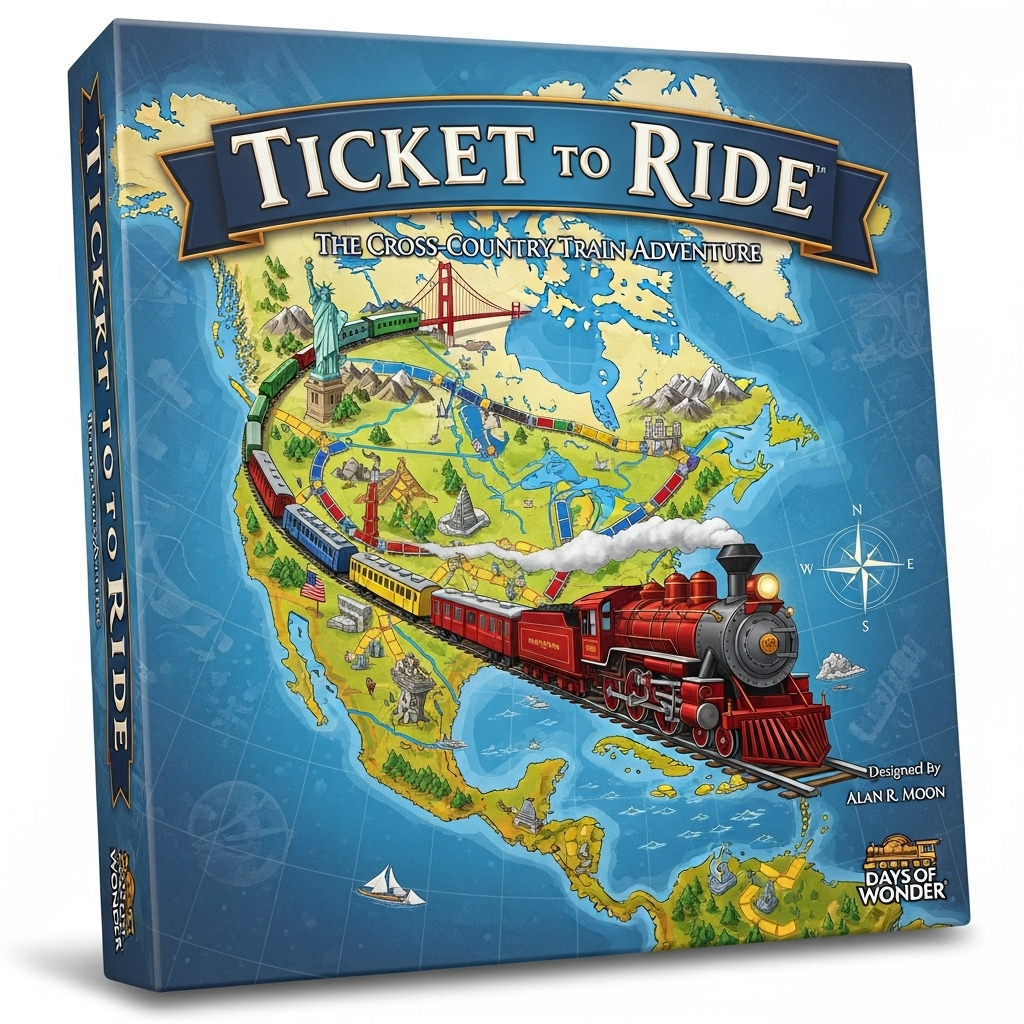 Caja del juego de mesa Ticket to Ride